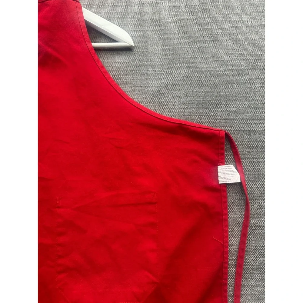 Barista Of Starbucks Apron Unisex Red Logo Pockets Adjustable Strap Kitchen Wear